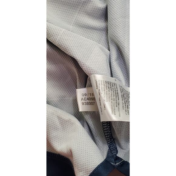 Adidas Sz XL Golf Polo Shirt Mens Blue Striped Performance Short Sleeve CA2 - Picture 7 of 8